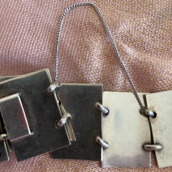 Sterling Silver and Abalone Bracelet Taxco Mexico - Picture 4 of 9